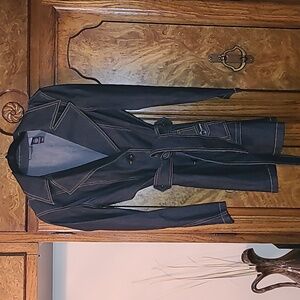 Chic Black Belted Coat